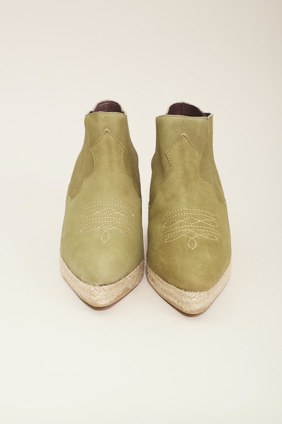 Botín Cowboy Tobillero Verde Kaki